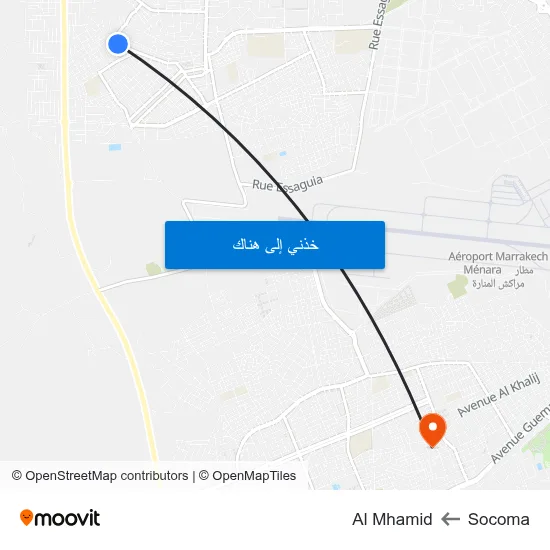 Socoma to Al Mhamid map