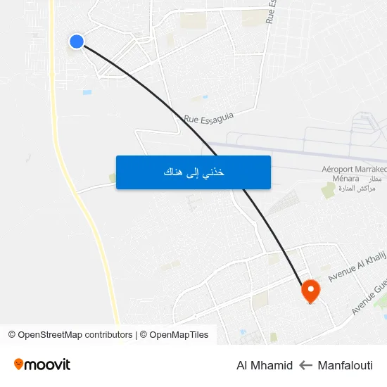 Manfalouti to Al Mhamid map