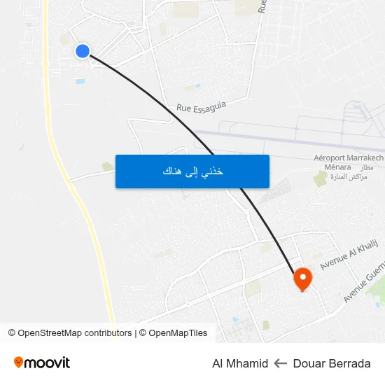 Douar Berrada to Al Mhamid map