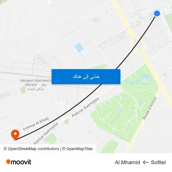 Sofitel to Al Mhamid map