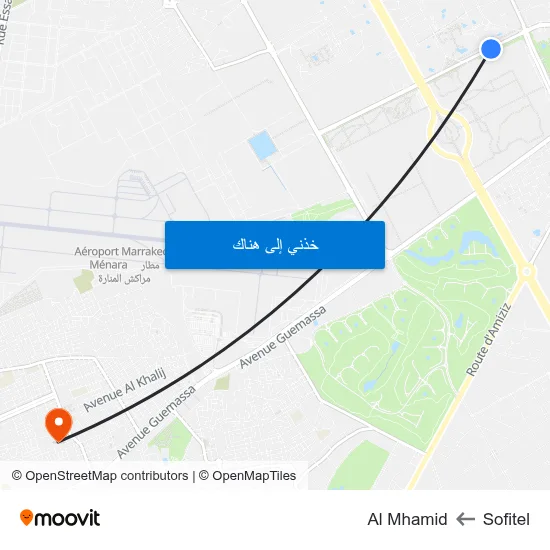 Sofitel to Al Mhamid map