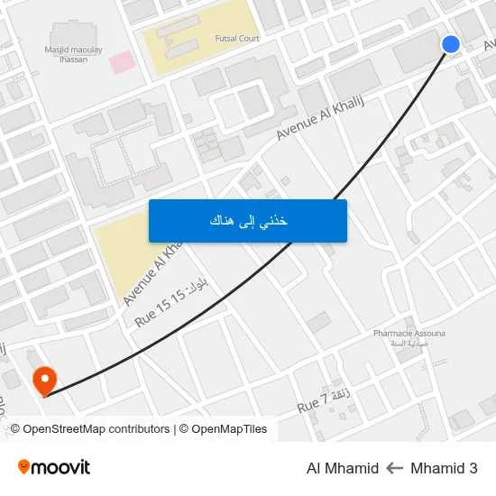 Mhamid 3 to Al Mhamid map
