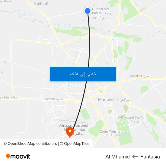 Fantasia to Al Mhamid map