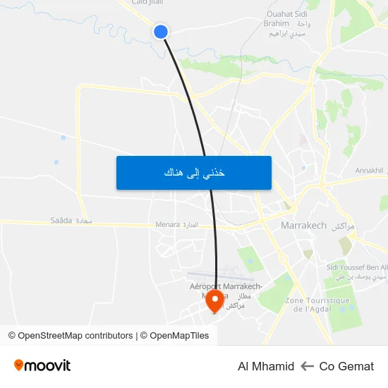 Co Gemat to Al Mhamid map