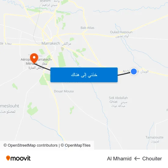 Chouiter to Al Mhamid map