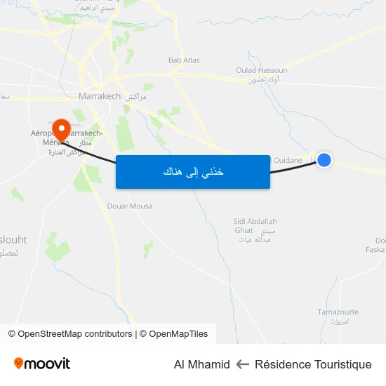 Résidence Touristique to Al Mhamid map