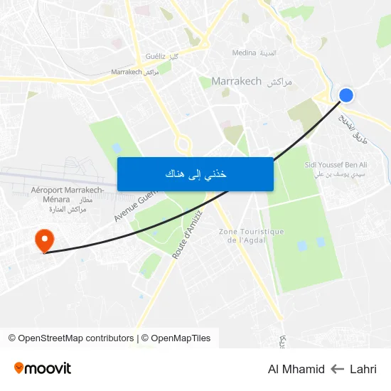 Lahri to Al Mhamid map