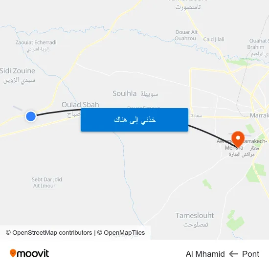 Pont to Al Mhamid map