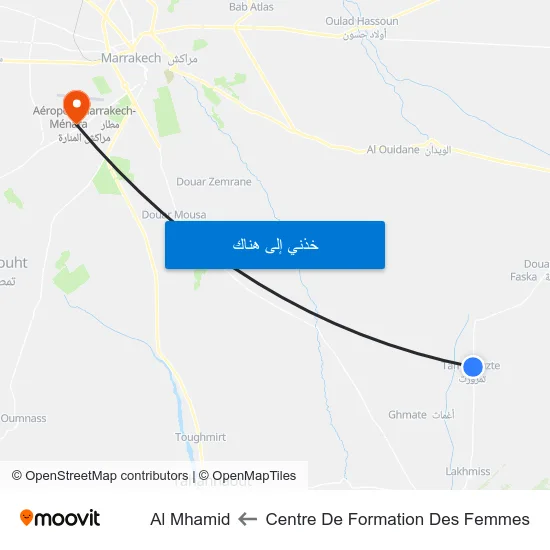 Centre De Formation Des Femmes to Al Mhamid map