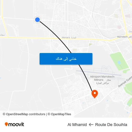 Route De Souihla to Al Mhamid map