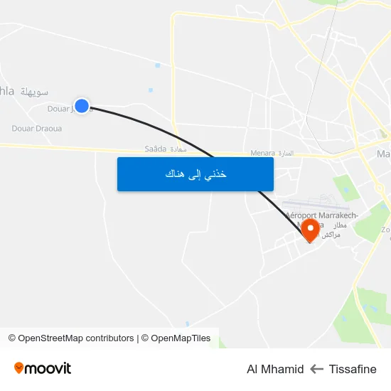 Tissafine to Al Mhamid map