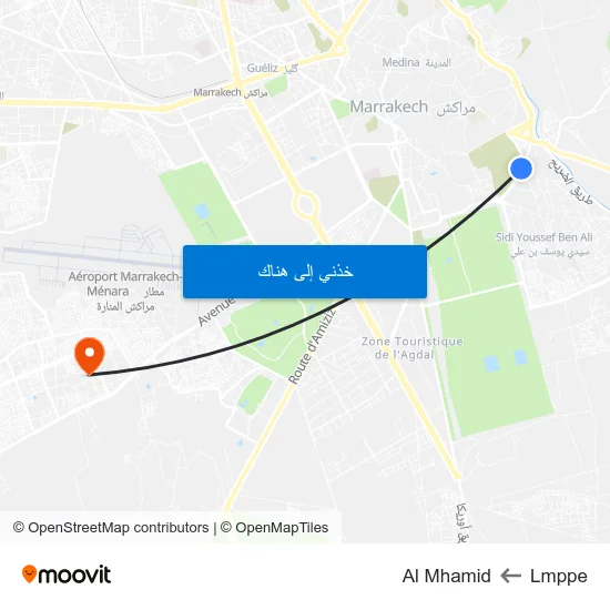 Lmppe to Al Mhamid map