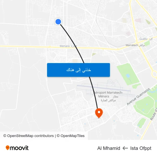 Ista Ofppt to Al Mhamid map