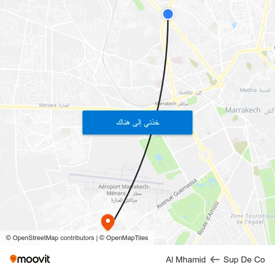 Sup De Co to Al Mhamid map