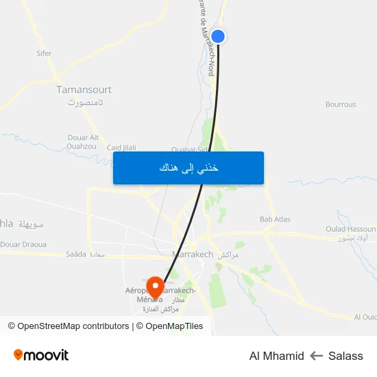 Salass to Al Mhamid map