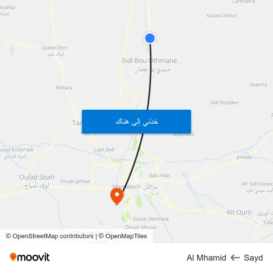 Sayd to Al Mhamid map
