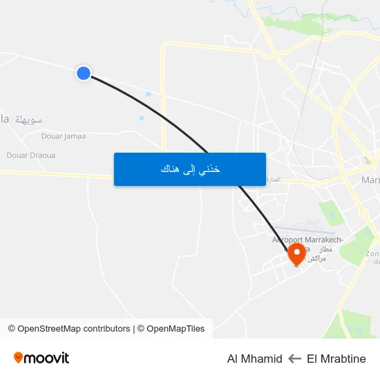 El Mrabtine to Al Mhamid map