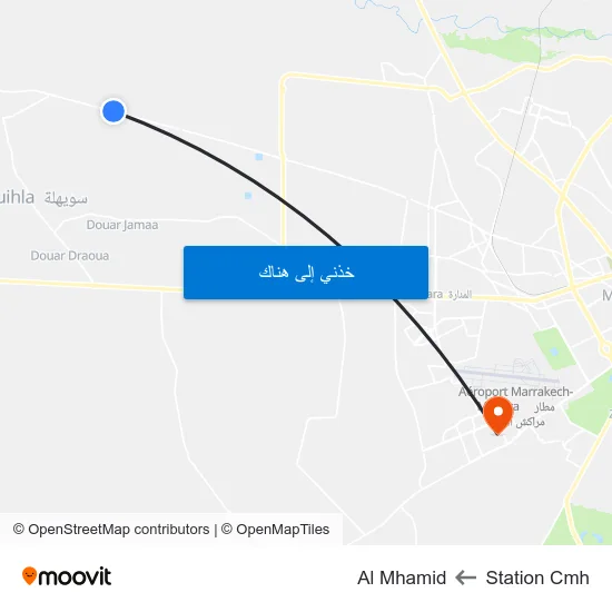Station Cmh to Al Mhamid map