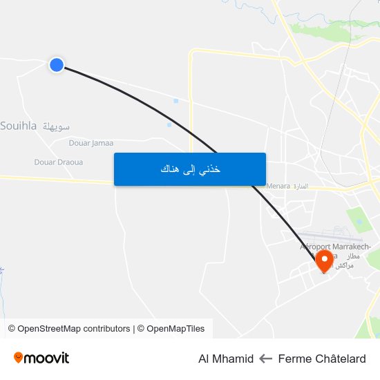 Ferme Châtelard to Al Mhamid map