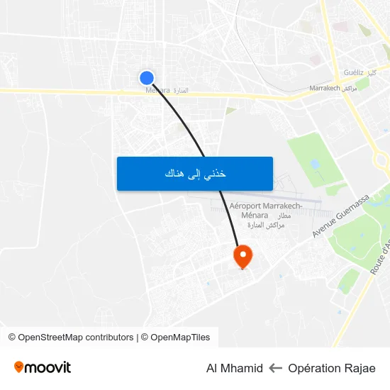 Opération Rajae to Al Mhamid map