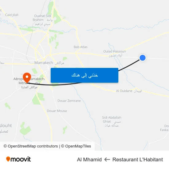 Restaurant L'Habitant to Al Mhamid map