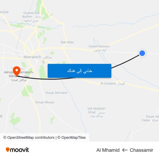Chassamir to Al Mhamid map