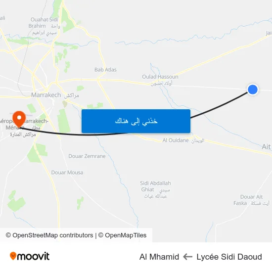 Lycée Sidi Daoud to Al Mhamid map