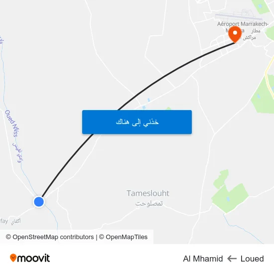 Loued to Al Mhamid map