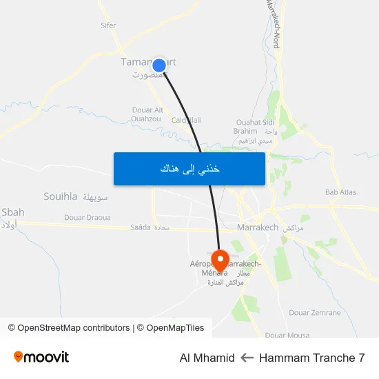 Hammam Tranche 7 to Al Mhamid map