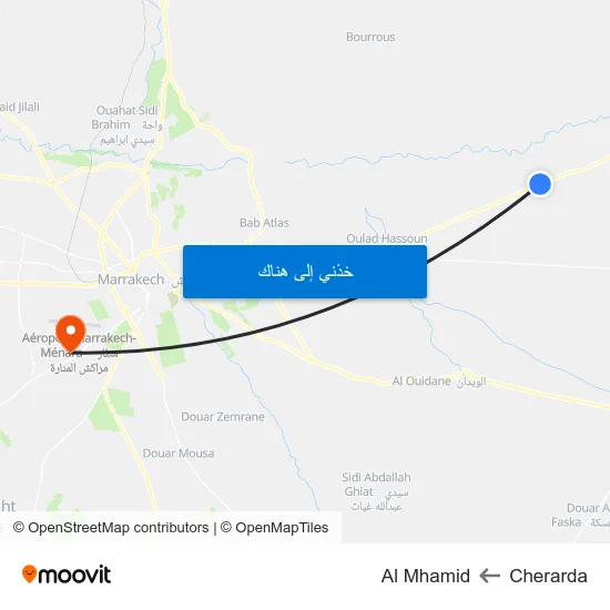 Cherarda to Al Mhamid map