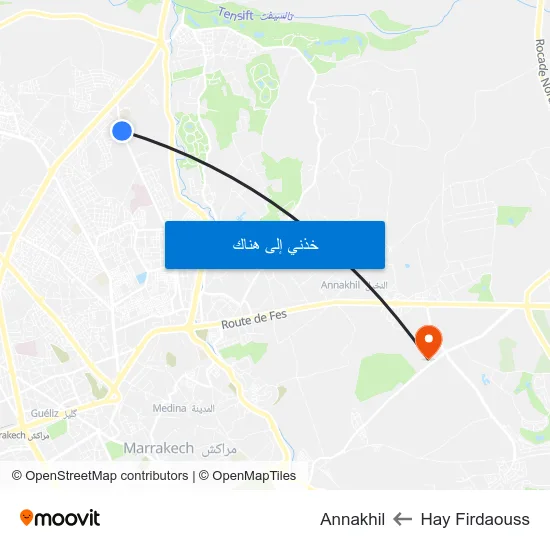 Hay Firdaouss to Annakhil map