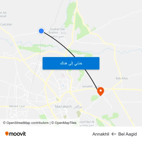 Bel Aagid to Annakhil map