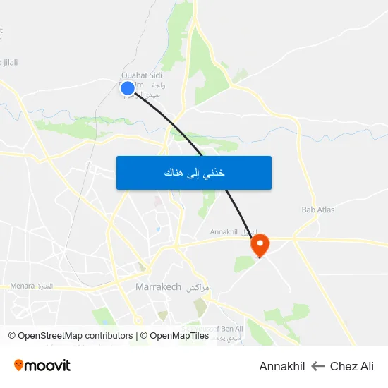 Chez Ali to Annakhil map