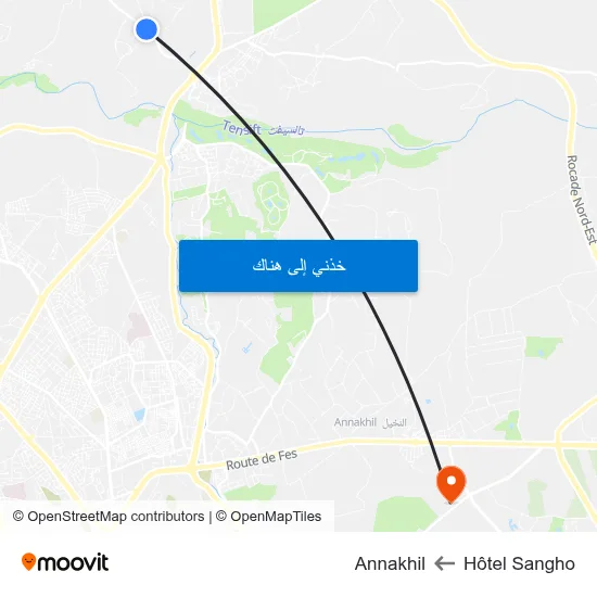 Hôtel Sangho to Annakhil map