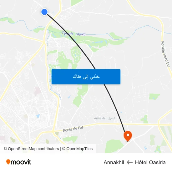 Hôtel Oasiria to Annakhil map