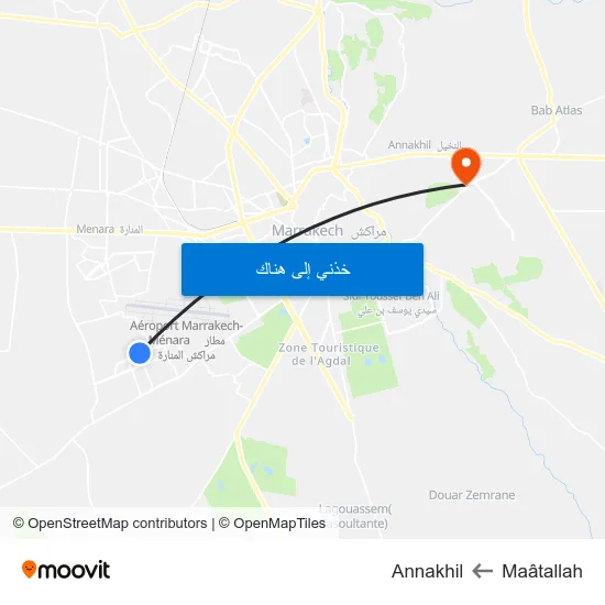 Maâtallah to Annakhil map