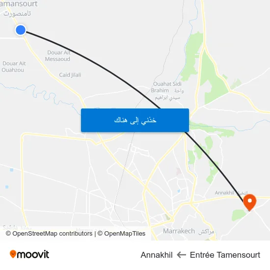 Entrée Tamensourt to Annakhil map