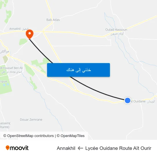 Lycée Ouidane Route Aït Ourir to Annakhil map