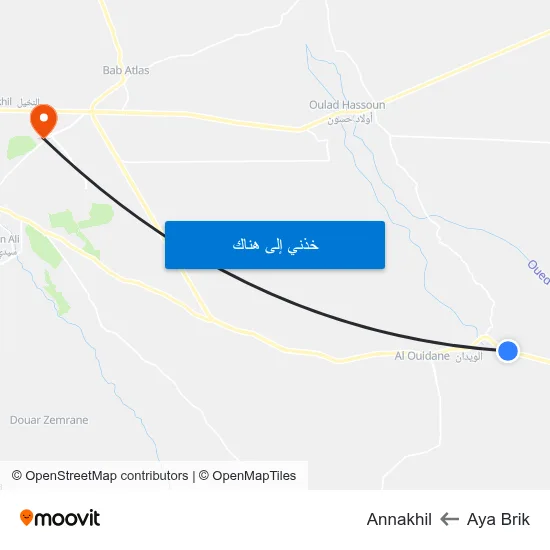 Aya Brik to Annakhil map