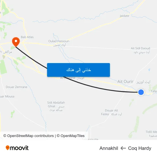 Coq Hardy to Annakhil map