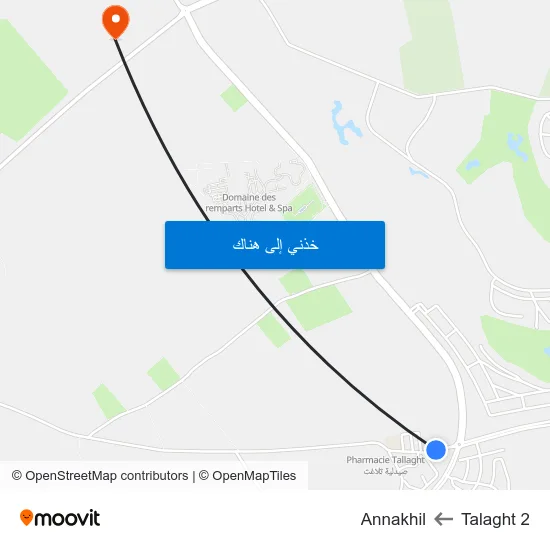 Talaght 2 to Annakhil map