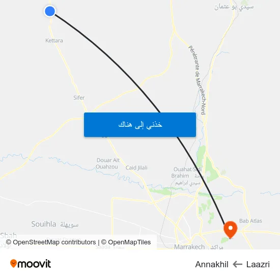 Laazri to Annakhil map