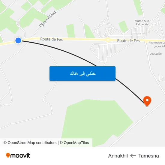 Tamesna to Annakhil map