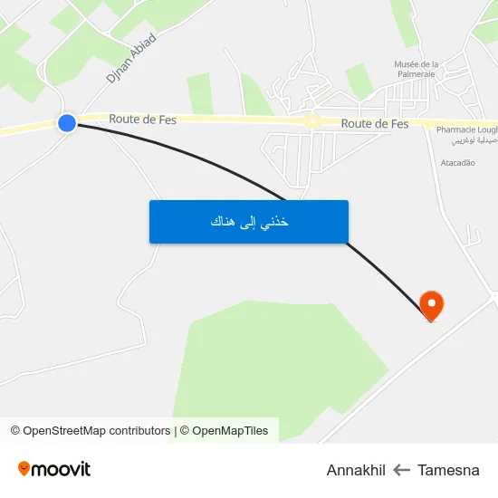 Tamesna to Annakhil map