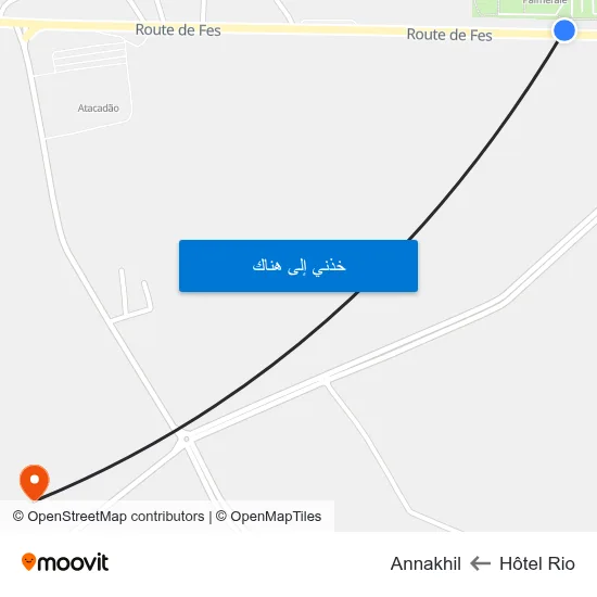 Hôtel Rio to Annakhil map