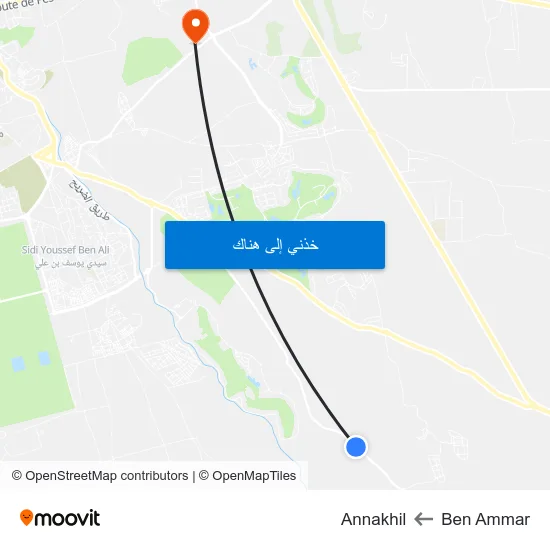 Ben Ammar to Annakhil map