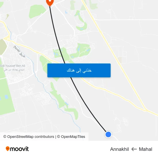 Mahal to Annakhil map