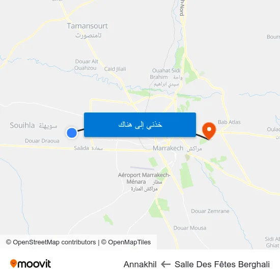 Salle Des Fêtes Berghali to Annakhil map