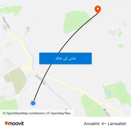 Lamsallah to Annakhil map