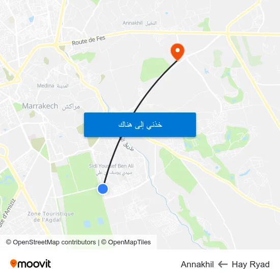 Hay Ryad to Annakhil map